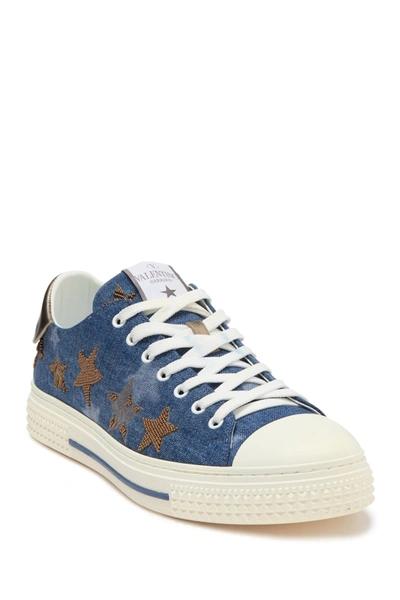 Valentino Garavani Star Printed Cap Toe Sneaker In Al Campione