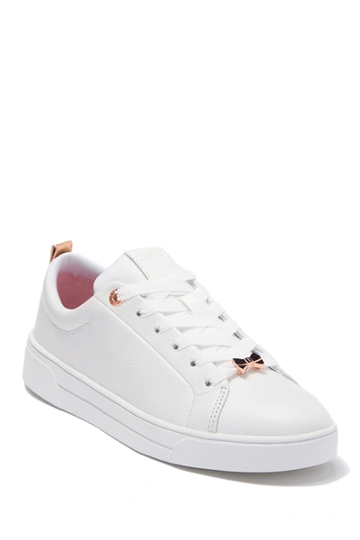 Ted Baker Gielli Laced Tennis Trainer In White | ModeSens