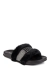 JUICY COUTURE STEADY FAUX FUR SANDAL SLIDE,193605540610