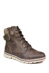 White Mountain Footwear Kelsie Lace-up Bootie In Brown/fabric