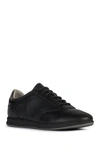 Geox Wavery Leather Sneaker In Blk Oxford