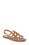 VINCE CAMUTO RICHINTIE LEATHER STUDDED CAGED SLINGBACK SANDAL,192151817122