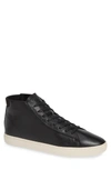 Clae Bradley Mid-top Sneaker In Blk Mill Tumb Lthr