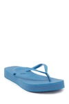 Havaianas Slim Flatform Flip Flop In Steel Blue