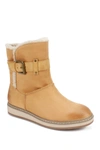 White Mountain Footwear Taite Faux Shearling Lined Boot In Natural/fabric