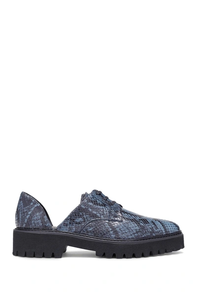 Freda Salvador Alana D'orsay Oxford In Denim Snake