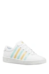 K-swiss Court Pro Ii Cmf Leather Sneaker In White/arubablu/yarow