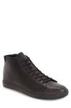 Clae Bradley Mid-top Sneaker In Black Leather