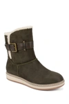 White Mountain Footwear Taite Faux Shearling Lined Boot In Army/fabric