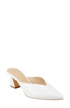 Marc Fisher Ltd Bancy Pointed Toe Mule In White Leather