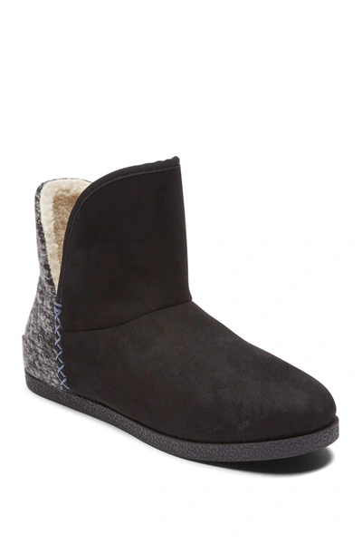 Rockport Trutech Veda Faux Fur Lined Slipper Boot In Grey/black
