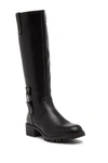 Aquatherm By Santana Canada Betty Waterproof Faux Fur Lined Knee-high Boot In Black Pu