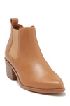 Susina Shyla Leather Bootie In Brown Caramel