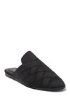 Chase & Chloe Melvin Woven Mule Flat In Black Pu