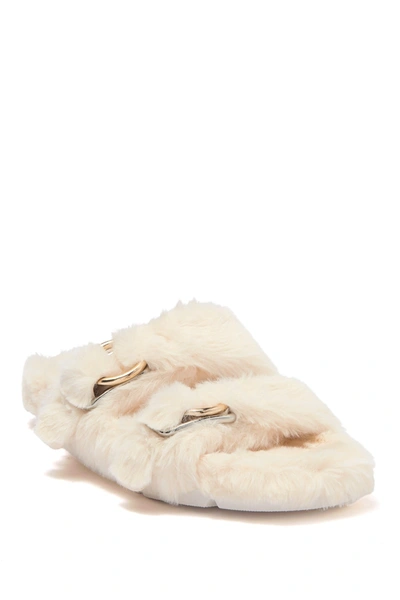 J/slides Bree Faux Fur Slide Sandal In Natural