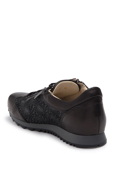 Amalfi By Rangoni Fedro Low Top Leather Sneaker In Black Maya