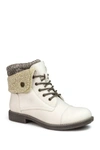 Cliffs By White Mountain Duena Faux Shearling Trimmed Hiking Boot In Winter White/burn/fa