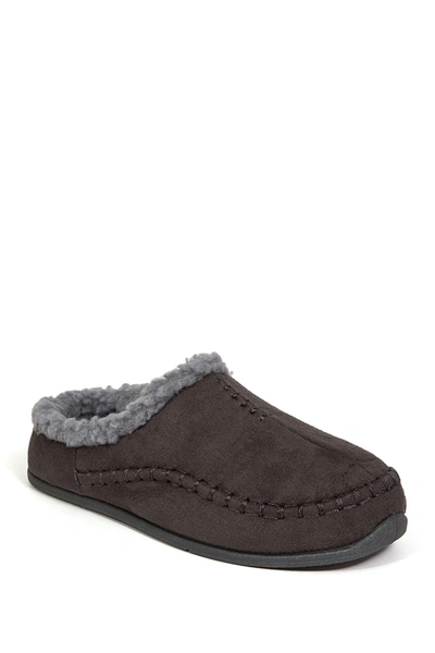 Deer Stags Kids' Slipperooz Lil' Nordic Faux Shearling Lined Camouflage Slippers In Charcoal