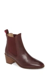 Joules Hartford Leather Chelsea Boot In Oxblood