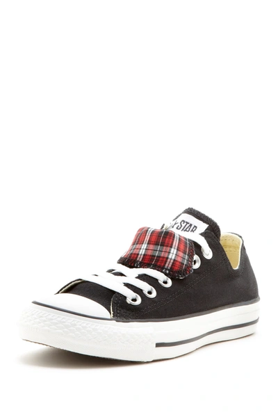 Converse Chuck Taylor Double Tongue Sneaker In Black-plaid
