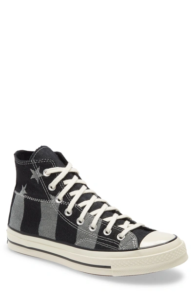 Converse Chuck Taylor® All Star® Chuck 70 High Top Denim Sneaker In Black/ White/ Egret