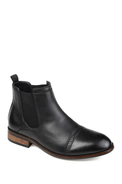 Vance Co. Garrett Cap Chelsea Boot In Black
