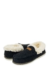 Gaahuu Faux Wool Felted Moccasin In Black