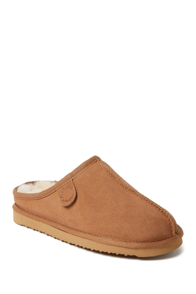 Fireside By Dearfoams Greta Genuine Shearling Clog Slipper In Chestnut