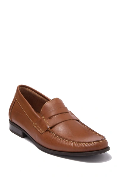 Sandro Moscoloni Alvin Penny Slot Leather Loafer In Tan