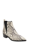 Marc Fisher Ltd Yale Chelsea Boot In Natural Snake Print Leather