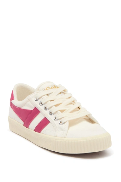 Gola Tennis Mark Cox Sneaker In Off White/fluro Pink