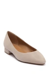 Aquatalia Penina Suede Flat In Pebble