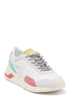 Gola Eclipse Trident Lace-up Sneaker In Wht/flu Pnk/sea Mist