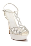 SERGIO ROSSI SCALLOPED STONE EMBELLISHED PLATFORM SANDAL,195453455382