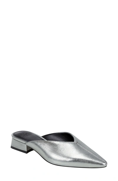 Marc Fisher Ltd Gilbert Mule In Pewter Leather