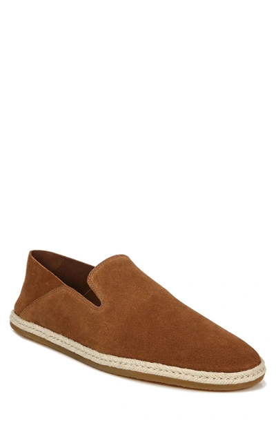 Vince Easton Espadrille Leather Slip-on Sneaker In Tobacco