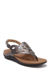 Rockport Ridge Toe Post Womens Thong Ankle Strap Slingback Sandals In Pewter