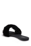 CHINESE LAUNDRY MIDNIGHT FAUX FUR SLIDE SANDAL,785717920123