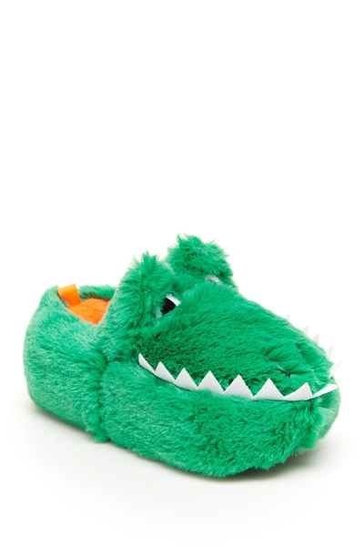 Carter's Kids' Benji Faux Fur Dinosaur Slipper In Green