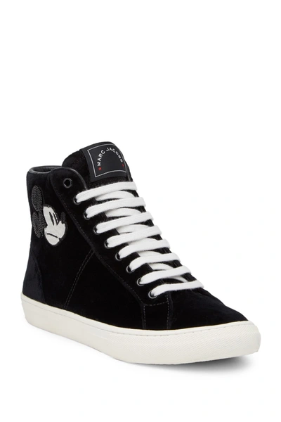 Marc Jacobs Orchard Mickey Mouse High Top Sneaker In Black