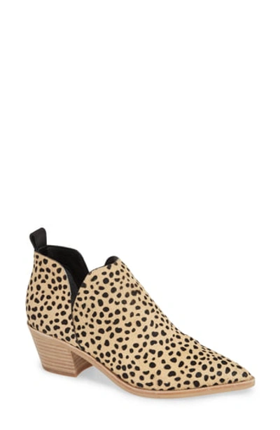 Dolce Vita Sonni Pointy Toe Bootie In Leopard Calf Hair