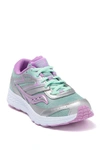 Saucony Kids' Cohesion 13 Sneaker In Silver/turq
