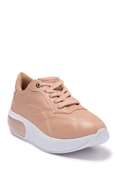 Offline Shoes Celeste Platform Sneaker In Natural