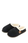 Gaahuu Faux Wool Felted Clog Slipper In Black