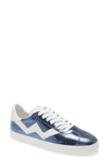 Stuart Weitzman Daryl Snake Print Tech Sneaker In Cerulean