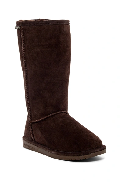 Bearpaw Emma Tall Genuine Sheepskin Lined Boot In Chocolate Ii