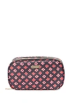 TRINA TURK FLORAL PRINT DOUBLE ZIP BRUSH CASE,4890808233931