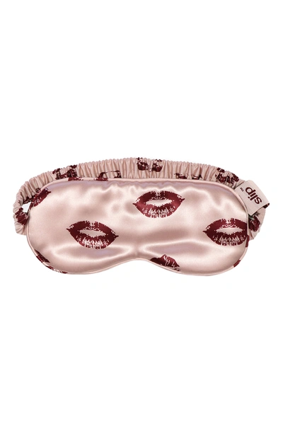 Slip For Beauty Sleep Berry Kiss Pure Silk Sleep Mask In Berry Kisses