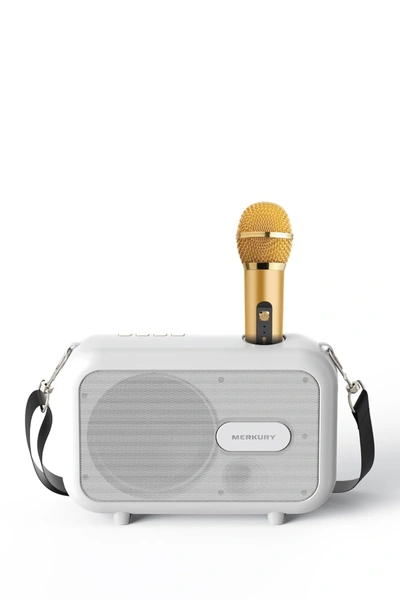 Merkury Innovations The Star Karaoke Speaker + Wireless Mic In White