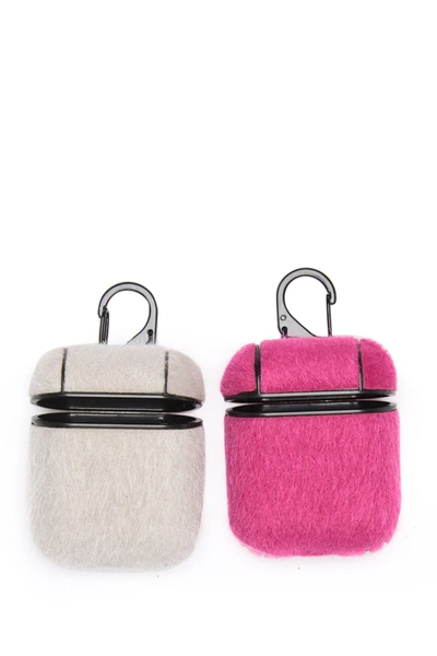Posh Tech Faux Fur Ipod Cases In Grey And Pink